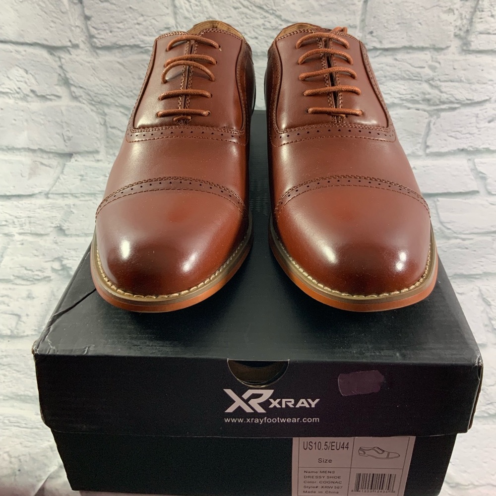 Xray lace up cognac dress shoes size 10.5
